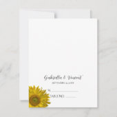 Carte Mariage de tournesol jaune (Devant)