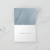 Carte mariage de typographie bleu poussiéreux ou toute o (Intérieur)