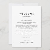 Carte Mariage de typographie chic Bienvenue Lettre & Iti (Devant)