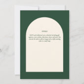 Carte Mariage de typographie verte Emerald (Dos)