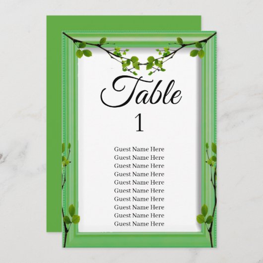 Carte Mariage de verdure (Devant / Derrière)