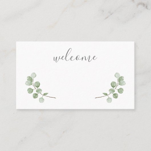 Carte Mariage de verdure Eucalyptus Watercolor (Devant)