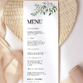 Carte Mariage de verdure Modèle de menu