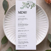 Carte Mariage de verdure Modèle de menu