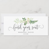 Carte Mariage de verdure trouvez votre siège (Devant)