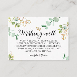 Carte Mariage de verdure Wishing Well