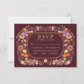 Carte Mariage de Wreath Fleur sauvage en Bourgogne profo (Devant)