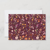 Carte Mariage de Wreath Fleur sauvage en Bourgogne profo (Dos)