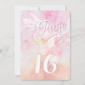 Carte Mariage D'EAU DE COLUMBINE ROSE COULEUR FLEURS (Dos)