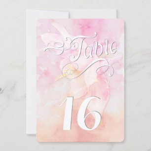 Carte Mariage D'EAU DE COLUMBINE ROSE COULEUR FLEURS