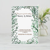 Carte Mariage d'éléments botaniques (Debout devant)