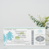 Carte Mariage d'embarquement aux Fidji (Debout devant)