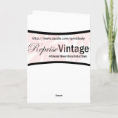 Carte Mariage des années 40 (Dos)