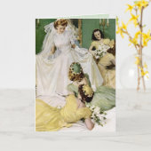 Carte Mariage des années 40 (Fleur jaune)