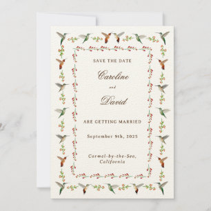 Carte Mariage des colibris Enregistrer la date