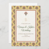 Carte Mariage Desi Digital Indian Wedding invite (Devant / Derrière)