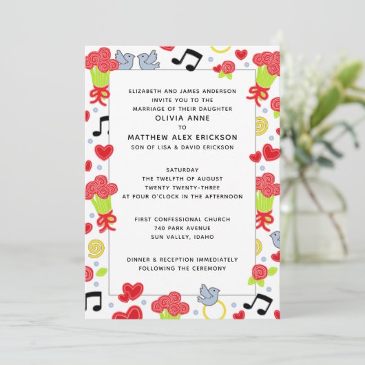 Carte Mariage d'été (Debout devant)