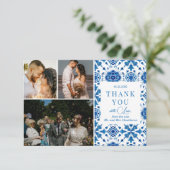 Carte Mariage d'été méditerranéenne "Merci" (Debout devant)