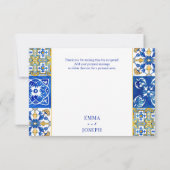 Carte Mariage d'été méditerranéenne "Merci" (Dos)