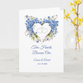Carte mariage Deux Coeurs Deviennent Un (Fleur jaune)