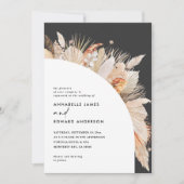 Carte Mariage d'herbe en terre cuite bohème moderne (Devant)