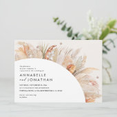 Carte Mariage d'herbe en terre cuite bohème moderne (Debout devant)