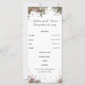 Carte Mariage d'hiver Elégante Inspiritisme moderne (Dos)