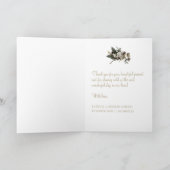 Carte Mariage d'hiver simple et élégant 2 photos merci (Intérieur)