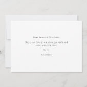 Carte Mariage d'illustration de mariée et de chamb (Dos)