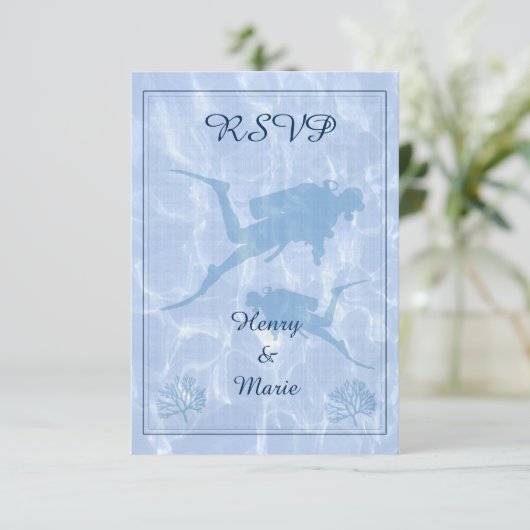 Carte Mariage Diver RSVP (Debout devant)