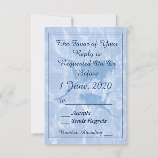 Carte Mariage Diver RSVP (Dos)