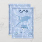 Carte Mariage Diver RSVP (Devant / Derrière)