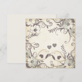 Carte Mariage d'Oiseaux Amoureux (Devant / Derrière)
