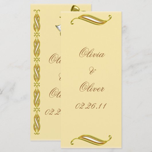 Carte Mariage d'or (Devant / Derrière)