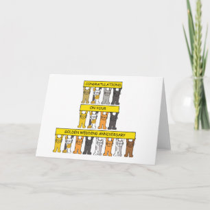 Carte Mariage d'or Félicitations