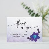 Carte Mariage d'orchidée bleue (Debout devant)