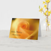 Carte Mariage dorée rose jaune dorée (Fleur jaune)