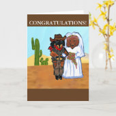 Carte Mariage Doxie Cowboy (Fleur jaune)