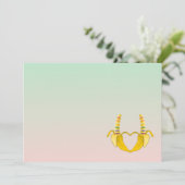 Carte Mariage drôle gay banane cœur (Debout devant)