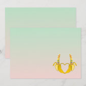 Carte Mariage drôle gay banane cœur (Devant / Derrière)
