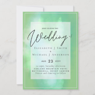 Carte Mariage du budget moderne Mint Green