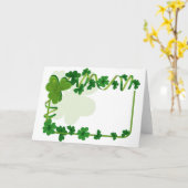 Carte Mariage du jour de St Patrick (Fleur jaune)