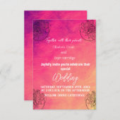 Carte mariage du mariage hindou (Devant / Derrière)