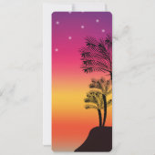 Carte Mariage du MENU Tropical Sunset Palm Tree Be (Dos)