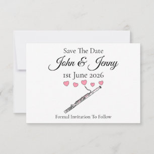 Carte Mariage Du Musicien Du Bouvon Enregistrer La Date