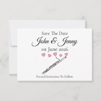 Carte Mariage Du Musicien Du Bouvon Enregistrer La Date