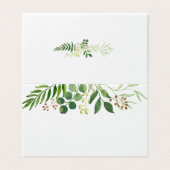 Carte mariage du nom de la place avec verdure bohè (Outside Unfolded)