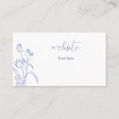 Carte mariage du site Floral bleu (Devant)