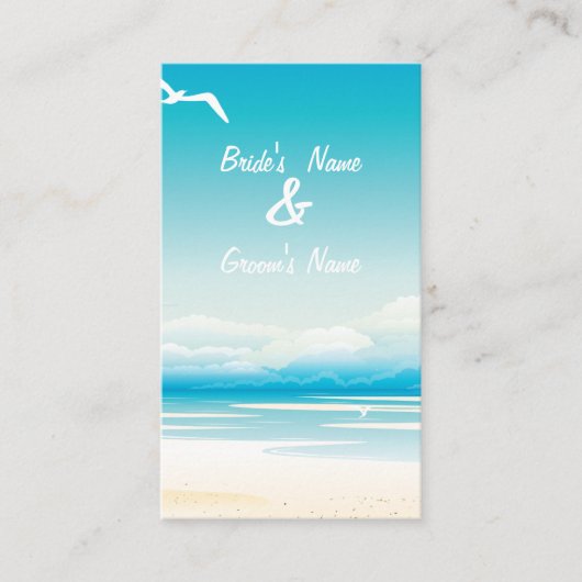 Carte Mariage du site Web Tropical Beach (Devant)