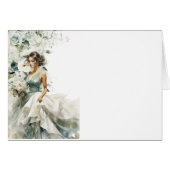 Carte Mariage Dusty Blue Eucalyptus Greenery (Devant Horizontal)